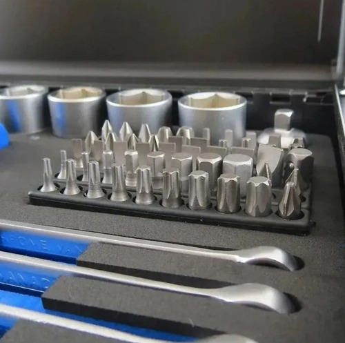 Juego Set Herramientas Tubos 133 Piezas Caja Metal Kld Ht