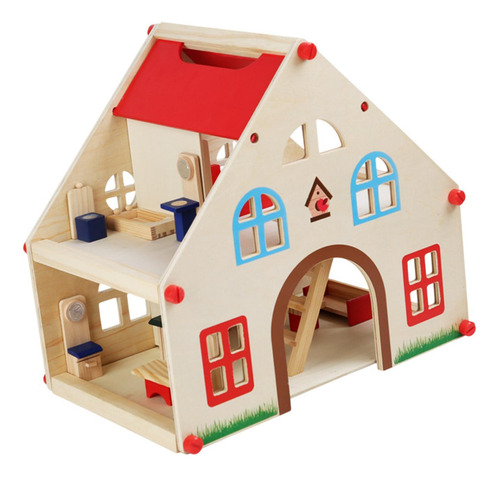 Casa De Muñecas De Madera Modelo De Casa De Muñecas Hecho