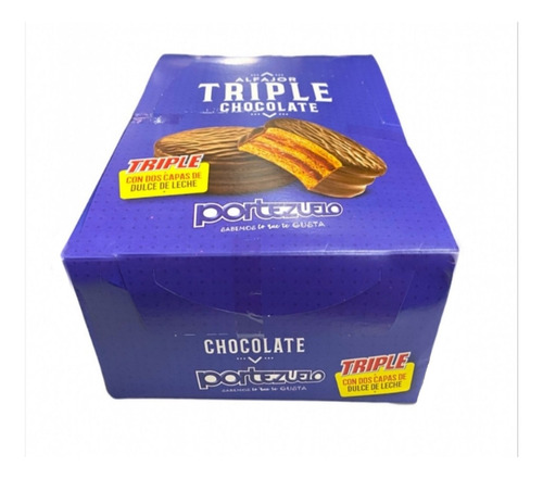 Alfajor Triple Chocolate Portezuelo Caja Con 12  