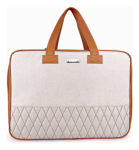 Bolsa Maternidade Mala Linho Caramelo Xg Hug