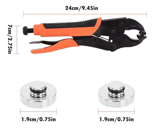 Kit De Alicates Ajustables Snap Fastener Para Botones A Pres