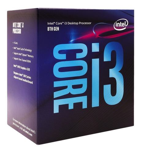 Procesador Intel Core I3-8100 3.6ghz 4 Nucleos 8va Gen 1151