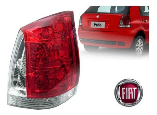 Stop  Fiat Palio Derecho Blanco Rojo 2007 2009