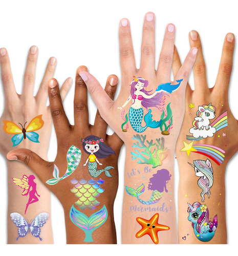 Tatuajes Temporales Para Niños (80 Piezas), Tatuajes De Ma.