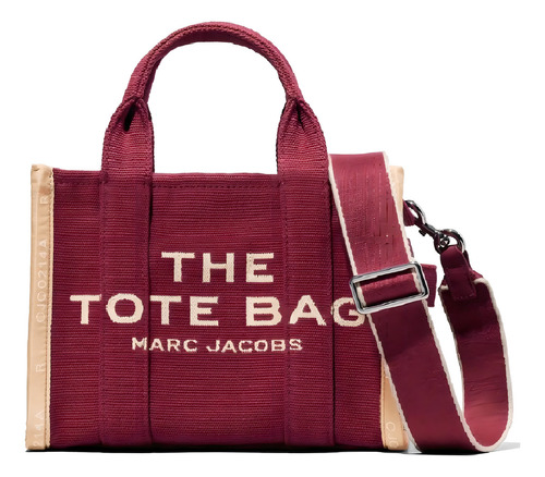 Bolsa The Jacquard Mini Tote Marc Jacobs M0017025 Merlot Color Bordó