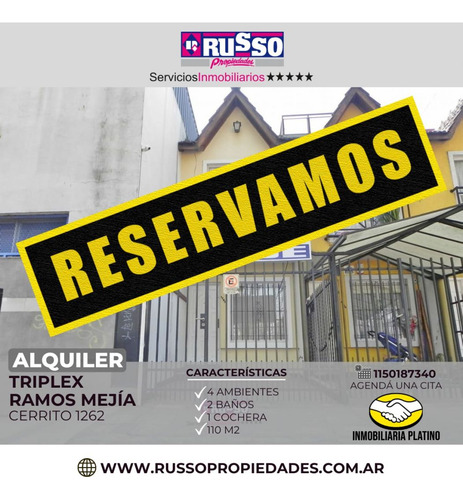 Alquiler Triplex 4 Ambientes Ramos Mejia