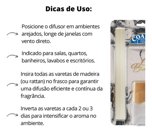 Difusor Aromas Chá Branco 100ml Frescor Elegância C/ Varetas