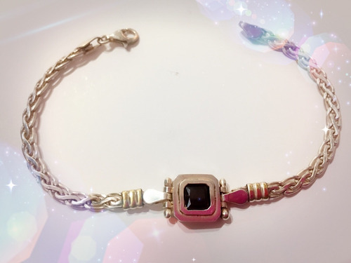 Pulsera De Plata Y Oro Con Cubic Para Mujer