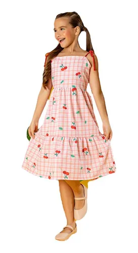 Vestido xadrez juvenil 2025