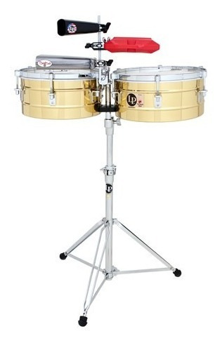 Timbales Lp 13 Y 14 Laton Con Atril Soporte P/cen. Lp256b ´