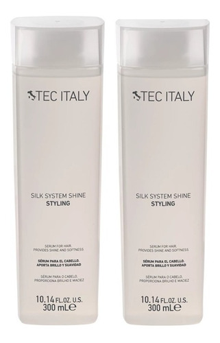 Tec Italy Pack 2 Silk System Shine 300ml Serum Brillo