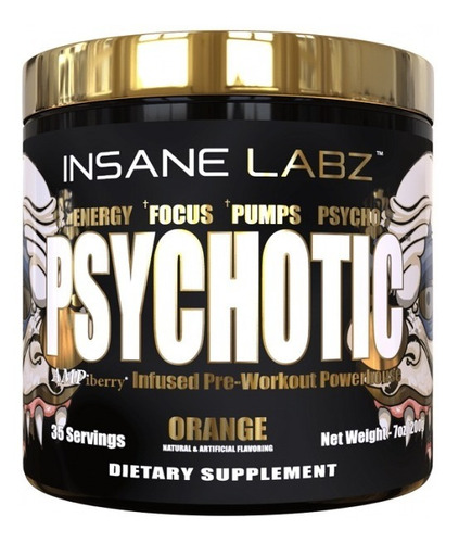 Psychotic Gold Insane Labz 200 Grs Pre Entreno Pre Workout