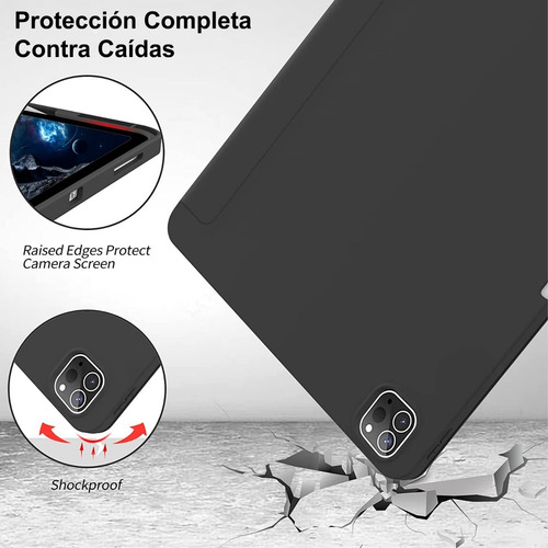 Case Smart Para iPad Pro 12.9 6th Gen 2022 Chip M2 Black