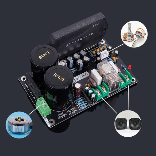 Placa Amplificadora De Potência Digital Hifi Thick Film Stk4
