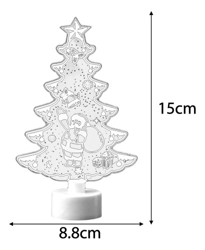 6 Luces Coloridas De Decoración Navideña, Árbol De
