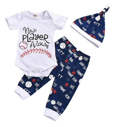 Pantalones Tipo Mameluco Con Estampado De Béisbol I Kids Hat