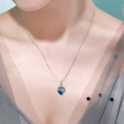 Toupop Joyería De Cremación De Corazón De Plata De Ley Con C