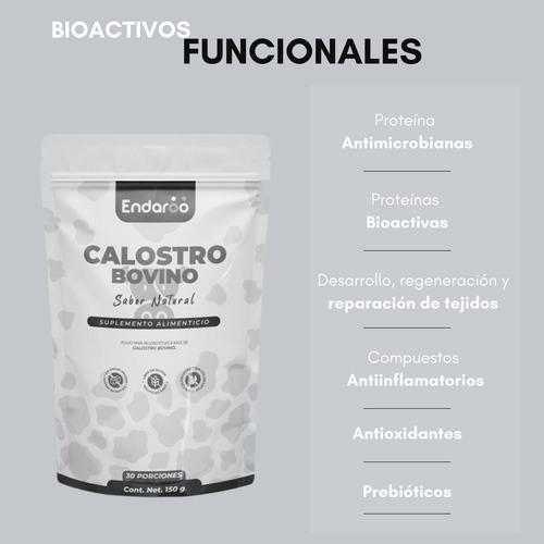 Calostro Bovino 150g Polvo Suplemento Sin Sabor