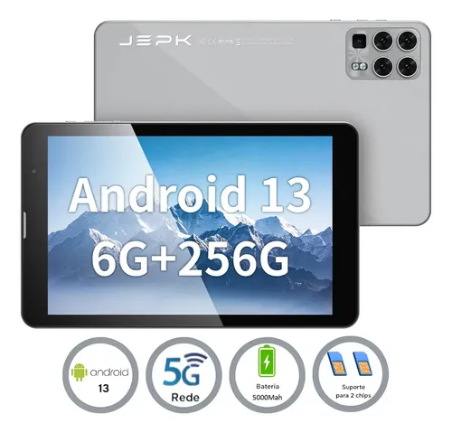 Tablet Jepk T88 8 Android 13 6gb Ram 256gb Cinza 4g | MercadoLivre