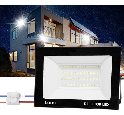 Kit 5 Refletor Led Holofote Smd Pro 200w 127/220V Ip67 Branco Frio