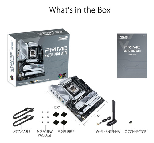 Asus Prime X670e-pro Amd X670 Socket Am5 Atx Ddr5-sdram