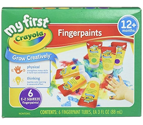 My First Fingerpaint Kit; ; 6 Tubos De Pintura  Lavable