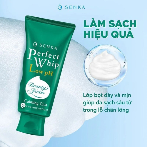 Sabonete Facial Senka Perfect Whip Low Ph Calming Cica 100g Momento De Aplicação Dia/noite Tipo De Pele Sensível