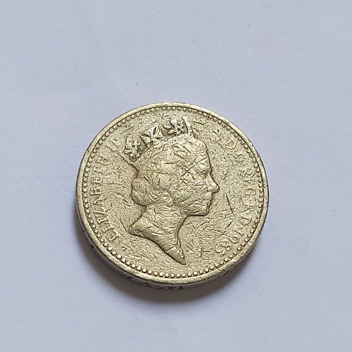 Moeda Antiga One Pound 1985 De Prata (Usado)