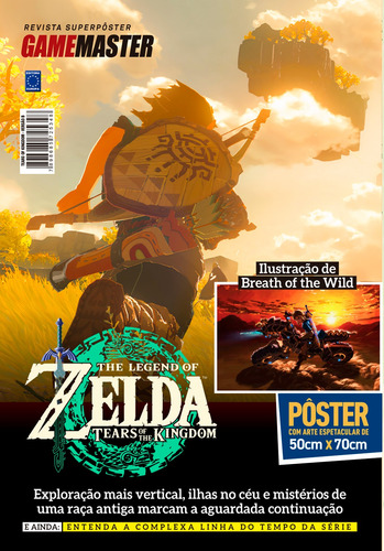 Superpôster Game Master - Zelda: Tears Of The Kingdom - Arte A+B+C, de Editora Europa. Editorial Editora Europa, capa mole em português, 2022