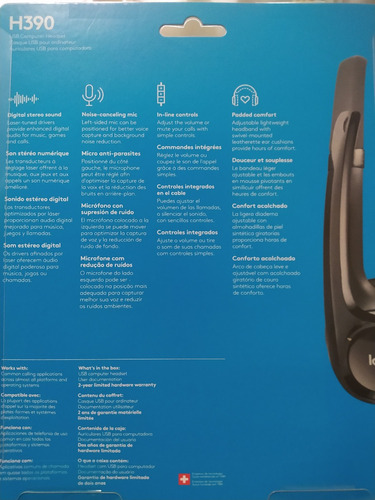 Audifonos Headset Logitech H390 Usb Control De Volumen