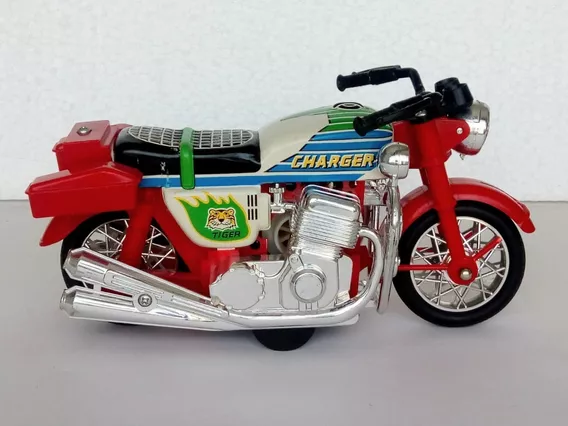 Motocicleta De Fricción Charger Retro A Escala