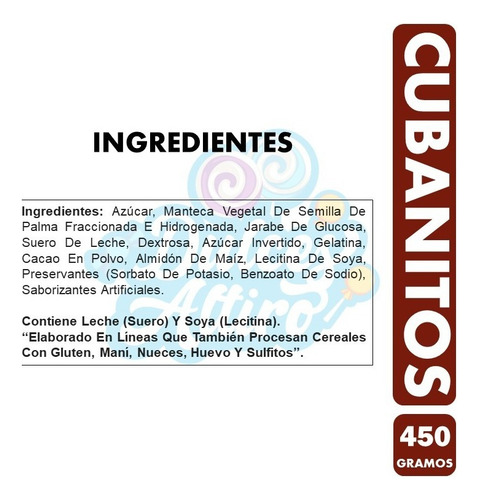 Marshmallows Cubanitos Doypack Bolsa 450 Gramos