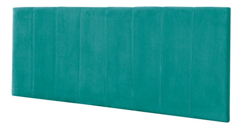 Cabeceira Painel Cama Viúva 120cm Vitória Suede Azul Tiffany Cor Azul-turquesa