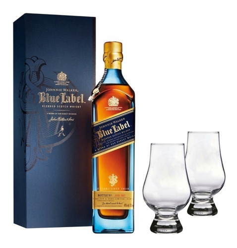 Whisky Johnnie Walker Blue Label + 2 Copas De Cata Whisky