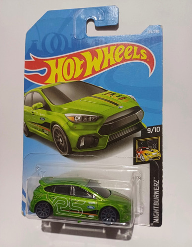 Hot Wheels 2019 Basic Mainline Nightburnerz: Ford Focus Rs Verde-limão