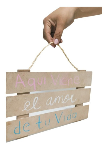 Letrero Colgante Para Decoración Mdf Sin Pintar Pack 6