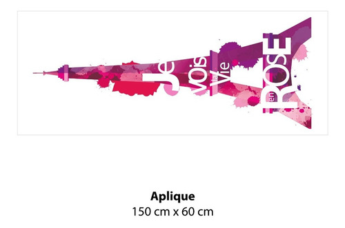 Vinilo Decorativo Torre Eiffel Rose Contact Home