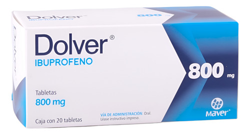 Ibuprofeno 800 Mg Dolver Caja Con 20 Tabletas