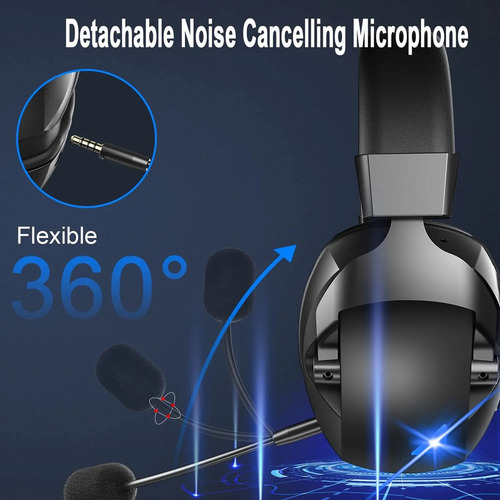 Fone De Ouvido Sem Fio Para Jogos Com Microfone 2.4g Headpho
