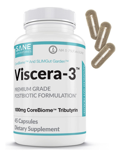 Viscera 3 Postbiotics Con Tri Butyrato. Suplemento De Tribut