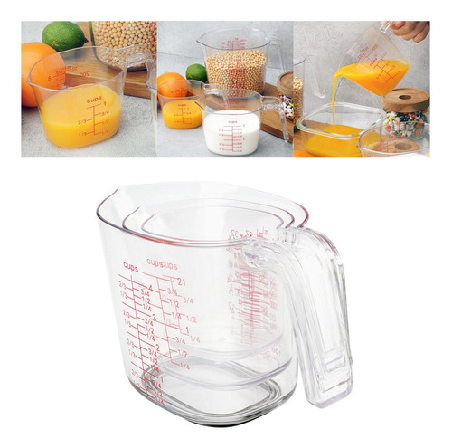 Juego De Tazas Medidoras De 3 Uds, Jarra Medidora,