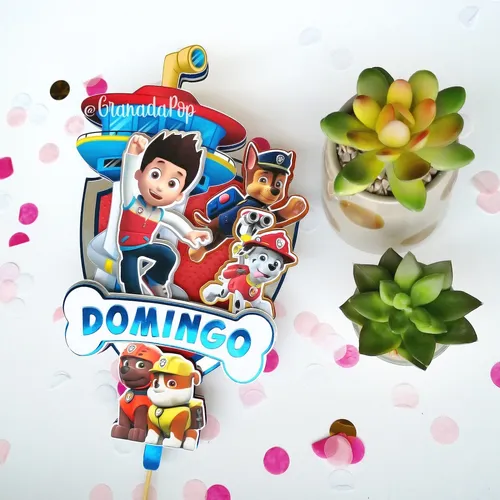 Topper Para Torta De Patrulla Canina Paw Patrol. Granada Pop
