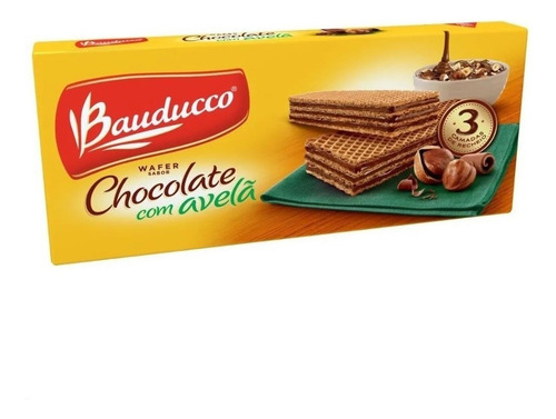 Wafer Bauducco Kit C/10 De 140g - Chocolate com avelã