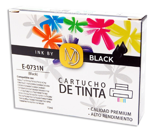 Cartucho Alternativo Para Epson 73 T073k T73 0731 Negro