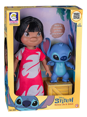 Boneca Lilo + Stitch Bonecos Articulados Filme 2025 Disney