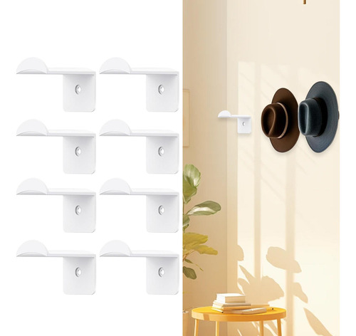 8x Ganchos De Sombrero Para La Pared Holgada De Soporte