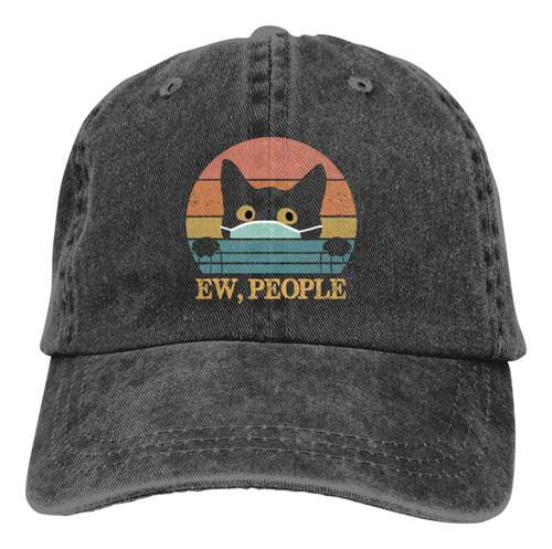 Sombrero De Gato Divertido Para Hombre, Gorra De Béisbol Neg