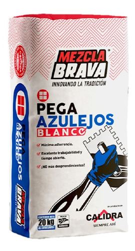 Mezcla Brava Pega Azulejos Blanco 20 Kg