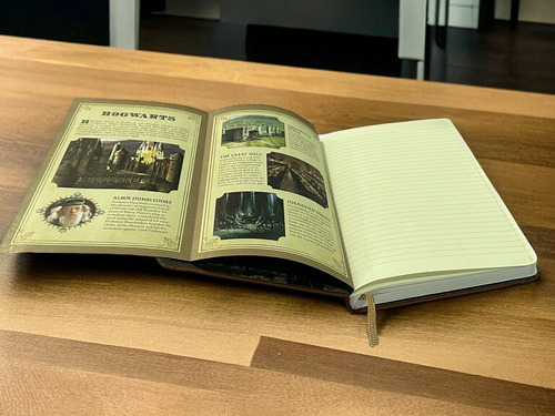 Cuaderno Harry Potter Hogwarts Libreta Rayada de Pasta Dura con Diseño del Escudo de Hogwarts
