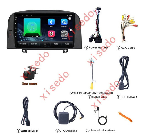 Z Estéreo Para Hyundai Sonata 2006-2008 Android Carplay Wifi